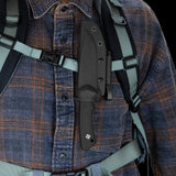 9.52" Black Vesta Saber Ground Fixed Blade Knife