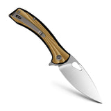 Yellow Peafowl Liner Locking Knife ZDF905 7.80 Blade & G10 Handle | SHAN ZU Pocket Folding Knives