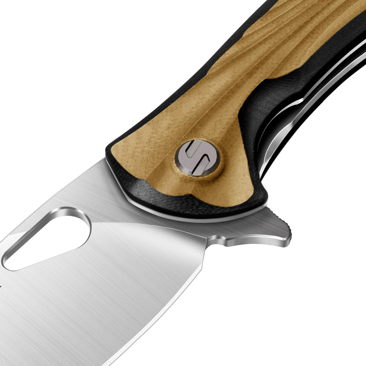 Yellow Peafowl Liner Locking Knife ZDF905 7.80 Blade & G10 Handle | SHAN ZU Pocket Folding Knives