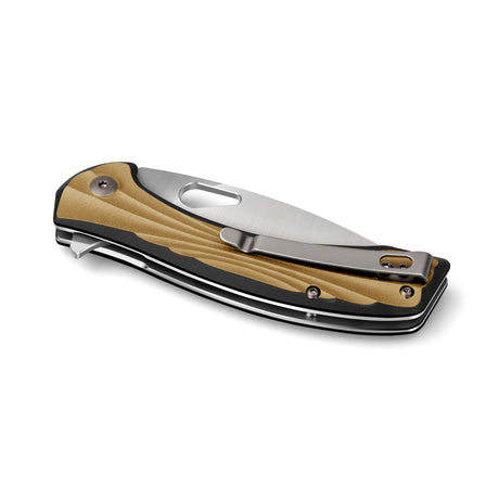 Yellow Peafowl Liner Locking Knife ZDF905 7.80 Blade & G10 Handle | SHAN ZU Pocket Folding Knives