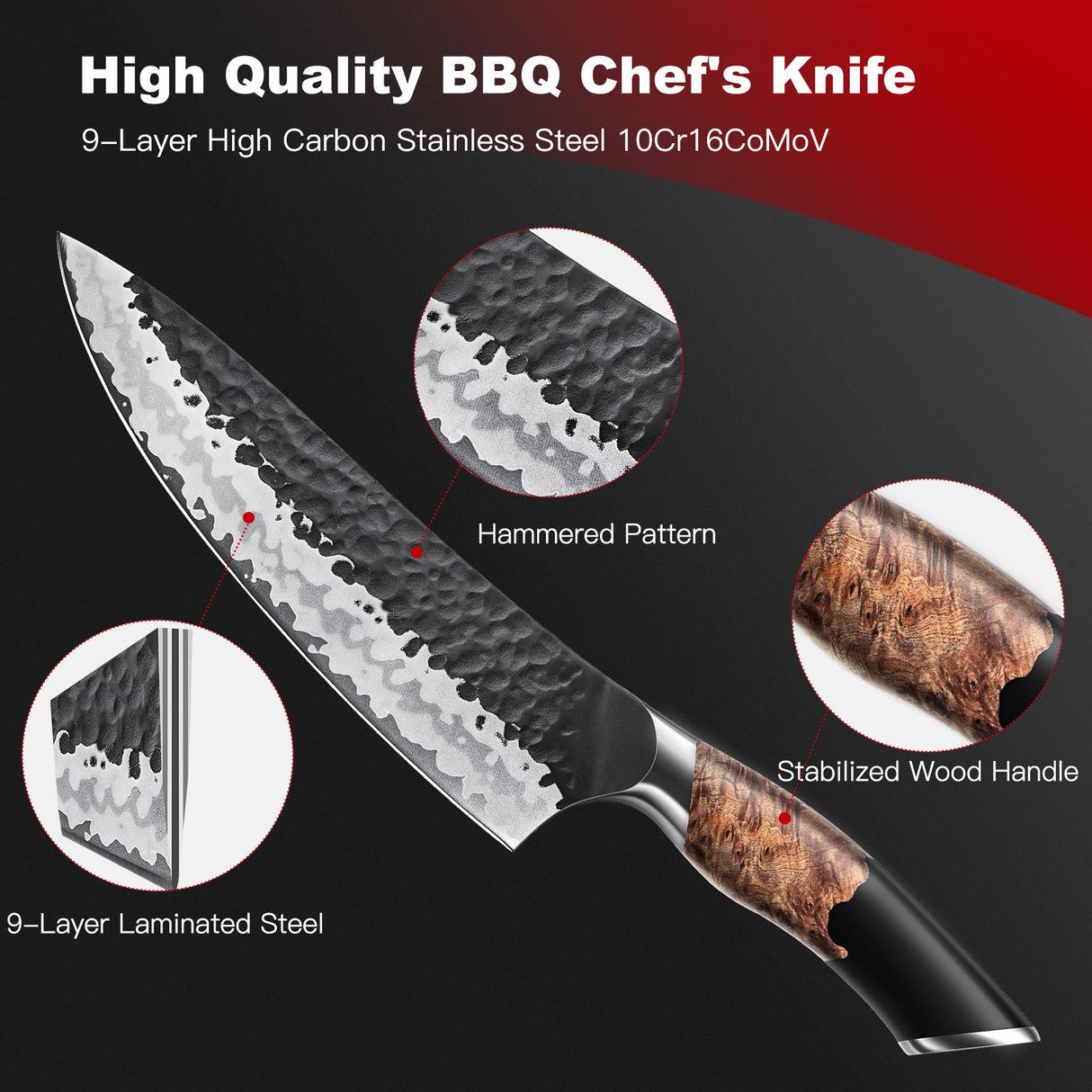 SHAN ZU TENGU | 8" Chef Knife + Magnetic Knife Sheath