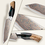 Venus Copper Damascus Paring Knife