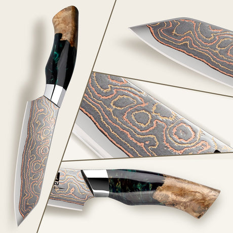 Venus Copper Damascus Paring Knife