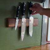 SHAN ZU PRO | 3-Piece Damascus Knife Set + 12" Magnetic Knife Holder