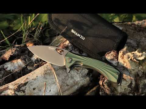 Green Peafowl Liner Locking Knife ZDF905 7.80 Blade & G10 Handle