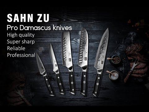 SHAN ZU PRO 3-PCS Damascus Knife Set