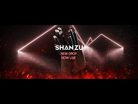 SHAN ZU High Carbon Stainless Steel 14-PCS Kitchen Knife Block Set | Japanese Cooking Knife Set with Gift Box