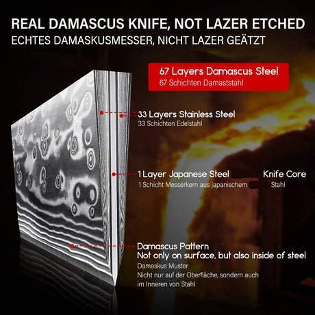 SHAN ZU PRO Damascus Bread Knife